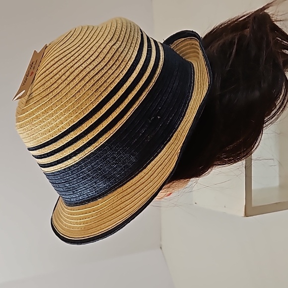 Summer Fedora Hat 100% paper straw Unisex black detail British Style Handmade - Picture 12 of 17